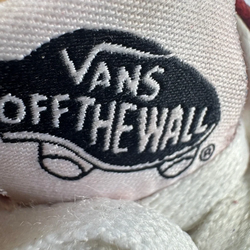 Vans Off The Wall Sk8 Hi Kids Skate Shoes Red White Lace Up Sneakers 12